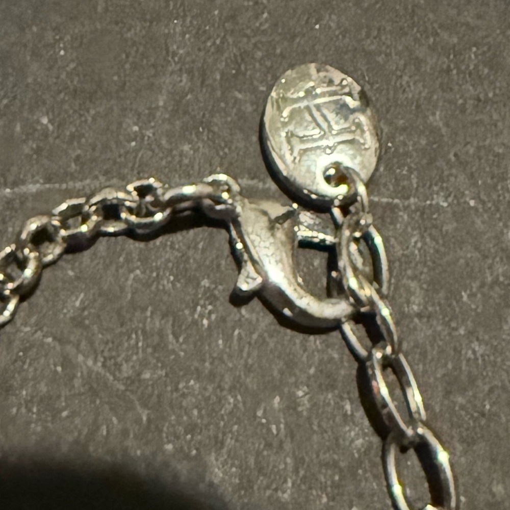 Y2K Silver Tone Geometric Pendant Necklace - Picture 3 of 6